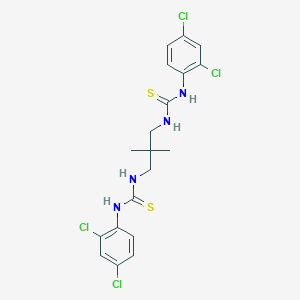 molecular formula C19H20Cl4N4S2 B4974216 N-(2,4-dichlorophenyl)-N'-[3-({[(2,4-dichlorophenyl)amino]carbonothioyl}amino)-2,2-dimethylpropyl]thiourea 