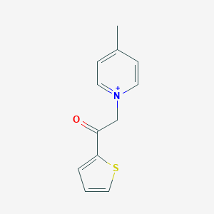 molecular formula C12H12NOS+ B497422 4-Methyl-1-[2-oxo-2-(2-thienyl)ethyl]pyridinium 