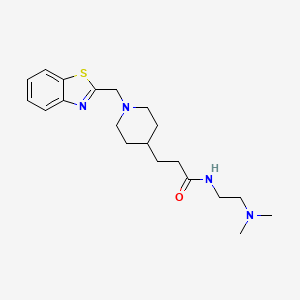 molecular formula C20H30N4OS B4974237 3-[1-(1,3-benzothiazol-2-ylmethyl)-4-piperidinyl]-N-[2-(dimethylamino)ethyl]propanamide 