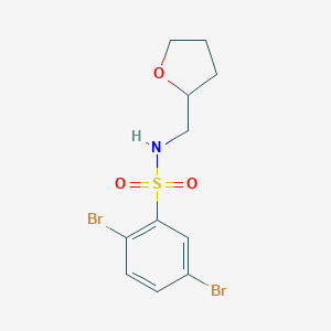 molecular formula C11H13Br2NO3S B497424 2,5-dibromo-N-(oxolan-2-ylmethyl)benzenesulfonamide CAS No. 457960-76-8