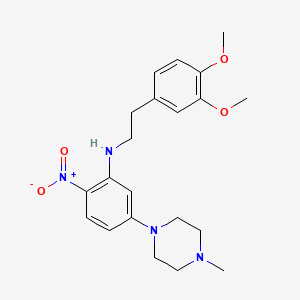 molecular formula C21H28N4O4 B4974245 N-[2-(3,4-dimethoxyphenyl)ethyl]-5-(4-methyl-1-piperazinyl)-2-nitroaniline 