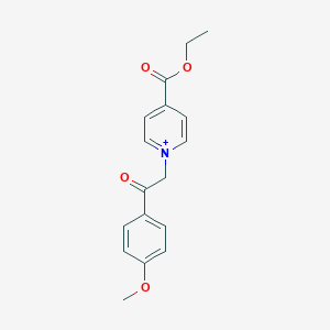 molecular formula C17H18NO4+ B497425 4-(Ethoxycarbonyl)-1-[2-(4-methoxyphenyl)-2-oxoethyl]pyridinium 