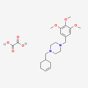 molecular formula C23H34N2O7 B4974268 1-(3-cyclohexen-1-ylmethyl)-4-(3,4,5-trimethoxybenzyl)piperazine oxalate 