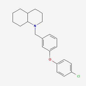 molecular formula C22H26ClNO B4974274 1-[3-(4-chlorophenoxy)benzyl]decahydroquinoline 