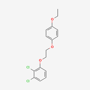 molecular formula C16H16Cl2O3 B4974279 1,2-dichloro-3-[2-(4-ethoxyphenoxy)ethoxy]benzene 