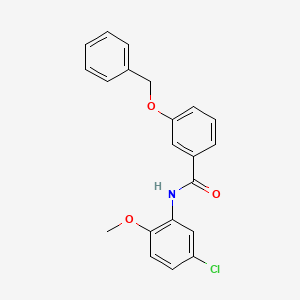 molecular formula C21H18ClNO3 B4974288 3-(benzyloxy)-N-(5-chloro-2-methoxyphenyl)benzamide 
