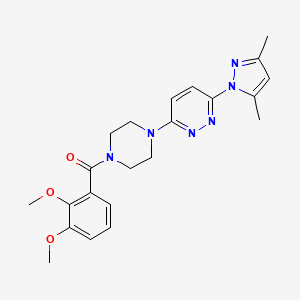 molecular formula C22H26N6O3 B4974291 3-[4-(2,3-dimethoxybenzoyl)-1-piperazinyl]-6-(3,5-dimethyl-1H-pyrazol-1-yl)pyridazine 