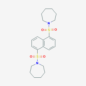 molecular formula C22H30N2O4S2 B497431 1,5-Bis(azepan-1-ylsulfonyl)naphthalene 