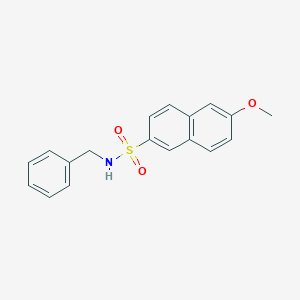 molecular formula C18H17NO3S B497433 N-benzyl-6-methoxynaphthalene-2-sulfonamide CAS No. 333746-08-0