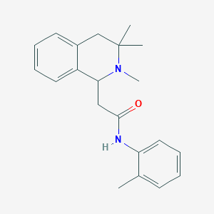 molecular formula C21H26N2O B4974337 N-(2-methylphenyl)-2-(2,3,3-trimethyl-1,2,3,4-tetrahydro-1-isoquinolinyl)acetamide 