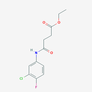 molecular formula C12H13ClFNO3 B4974338 ethyl 4-[(3-chloro-4-fluorophenyl)amino]-4-oxobutanoate 