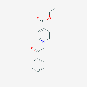 molecular formula C17H18NO3+ B497434 4-(Ethoxycarbonyl)-1-[2-(4-methylphenyl)-2-oxoethyl]pyridinium 