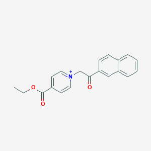 molecular formula C20H18NO3+ B497435 4-(Ethoxycarbonyl)-1-[2-(2-naphthyl)-2-oxoethyl]pyridinium 