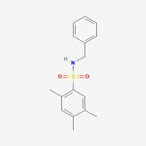 molecular formula C16H19NO2S B497436 N-benzyl-2,4,5-trimethylbenzenesulfonamide CAS No. 433966-64-4