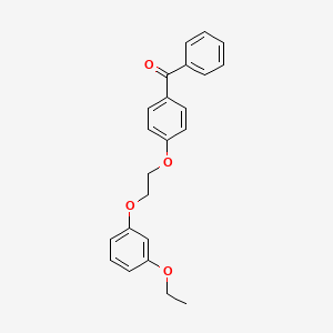 molecular formula C23H22O4 B4974370 {4-[2-(3-ethoxyphenoxy)ethoxy]phenyl}(phenyl)methanone 