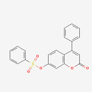 molecular formula C21H14O5S B4974385 2-oxo-4-phenyl-2H-chromen-7-yl benzenesulfonate 