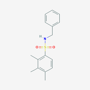 molecular formula C16H19NO2S B497440 N-benzyl-2,3,4-trimethylbenzenesulfonamide CAS No. 433690-55-2