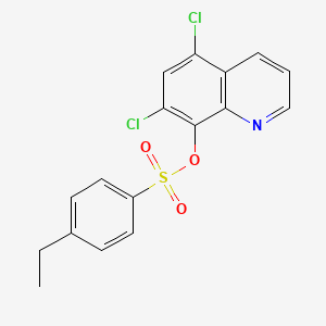 molecular formula C17H13Cl2NO3S B4974405 5,7-dichloro-8-quinolinyl 4-ethylbenzenesulfonate 