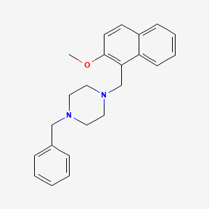 molecular formula C23H26N2O B4974409 1-benzyl-4-[(2-methoxy-1-naphthyl)methyl]piperazine 