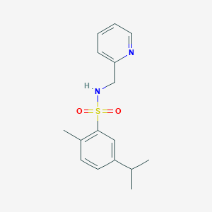 molecular formula C16H20N2O2S B497442 5-Isopropyl-2-methyl-N-pyridin-2-ylmethyl-benzenesulfonamide CAS No. 433955-63-6