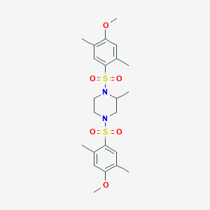1,4-Bis[(4-methoxy-2,5-dimethylphenyl)sulfonyl]-2-methylpiperazine