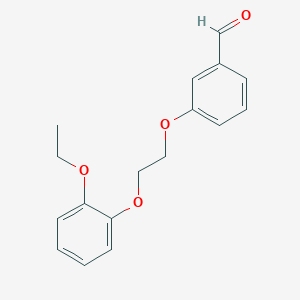 molecular formula C17H18O4 B4974450 3-[2-(2-ethoxyphenoxy)ethoxy]benzaldehyde 