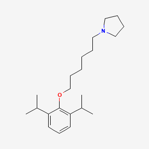 molecular formula C22H37NO B4974455 1-[6-(2,6-diisopropylphenoxy)hexyl]pyrrolidine 