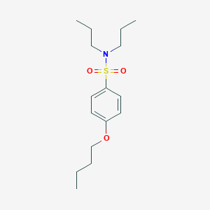 molecular formula C16H27NO3S B497446 4-butoxy-N,N-dipropylbenzenesulfonamide 
