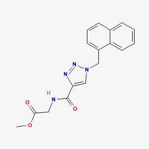 molecular formula C17H16N4O3 B4974476 methyl N-{[1-(1-naphthylmethyl)-1H-1,2,3-triazol-4-yl]carbonyl}glycinate 