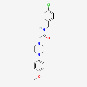 molecular formula C20H24ClN3O2 B4974493 N-(4-chlorobenzyl)-2-[4-(4-methoxyphenyl)-1-piperazinyl]acetamide 
