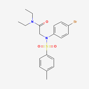 molecular formula C19H23BrN2O3S B4974496 N~2~-(4-bromophenyl)-N~1~,N~1~-diethyl-N~2~-[(4-methylphenyl)sulfonyl]glycinamide 