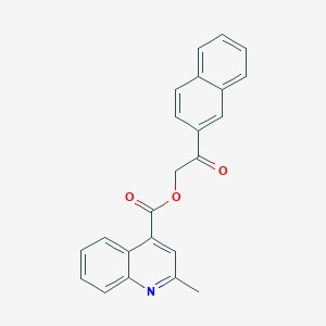 molecular formula C23H17NO3 B497450 2-(2-Naphthyl)-2-oxoethyl 2-methyl-4-quinolinecarboxylate 