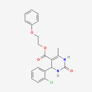 molecular formula C20H19ClN2O4 B4974517 2-phenoxyethyl 4-(2-chlorophenyl)-6-methyl-2-oxo-1,2,3,4-tetrahydro-5-pyrimidinecarboxylate 