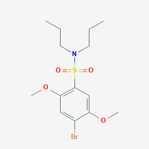 molecular formula C14H22BrNO4S B497452 4-溴-2,5-二甲氧基-N,N-二丙基苯磺酰胺 CAS No. 428466-69-7