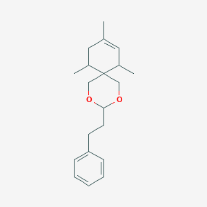 7,9,11-trimethyl-3-(2-phenylethyl)-2,4-dioxaspiro[5.5]undec-8-ene