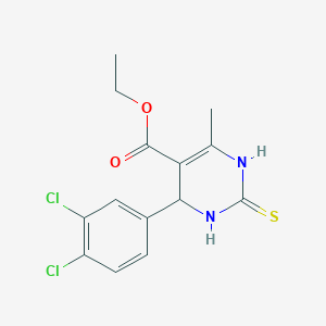 ethyl 4-(3,4-dichlorophenyl)-6-methyl-2-thioxo-1,2,3,4-tetrahydro-5-pyrimidinecarboxylate