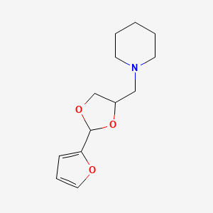 molecular formula C13H19NO3 B4974560 1-{[2-(2-furyl)-1,3-dioxolan-4-yl]methyl}piperidine 