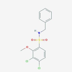 molecular formula C14H13Cl2NO3S B497457 N-benzyl-3,4-dichloro-2-methoxybenzenesulfonamide CAS No. 428474-98-0