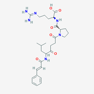 molecular formula C29H42N6O6 B049746 Cinnamoyl-leu-(C)gly-pro-arg CAS No. 114563-66-5