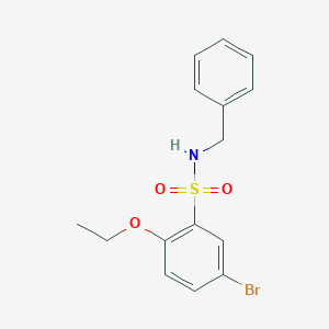 molecular formula C15H16BrNO3S B497460 N-benzyl-5-bromo-2-ethoxybenzenesulfonamide CAS No. 496014-69-8