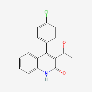 molecular formula C17H12ClNO2 B4974605 3-acetyl-4-(4-chlorophenyl)-2(1H)-quinolinone 