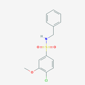 molecular formula C14H14ClNO3S B497462 N-benzyl-4-chloro-3-methoxybenzenesulfonamide CAS No. 409357-27-3