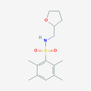 2,3,5,6-tetramethyl-N-(oxolan-2-ylmethyl)benzenesulfonamide