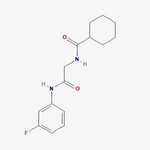 molecular formula C15H19FN2O2 B4974631 N-{2-[(3-fluorophenyl)amino]-2-oxoethyl}cyclohexanecarboxamide 
