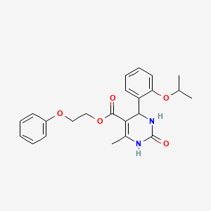 molecular formula C23H26N2O5 B4974638 2-phenoxyethyl 4-(2-isopropoxyphenyl)-6-methyl-2-oxo-1,2,3,4-tetrahydro-5-pyrimidinecarboxylate 