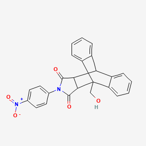 molecular formula C25H18N2O5 B4974643 1-(hydroxymethyl)-17-(4-nitrophenyl)-17-azapentacyclo[6.6.5.0~2,7~.0~9,14~.0~15,19~]nonadeca-2,4,6,9,11,13-hexaene-16,18-dione 