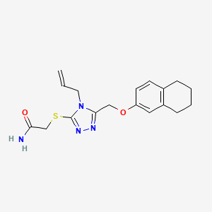 molecular formula C18H22N4O2S B4974648 2-({4-allyl-5-[(5,6,7,8-tetrahydro-2-naphthalenyloxy)methyl]-4H-1,2,4-triazol-3-yl}thio)acetamide 