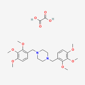 molecular formula C26H36N2O10 B4974650 1,4-bis(2,3,4-trimethoxybenzyl)piperazine oxalate 