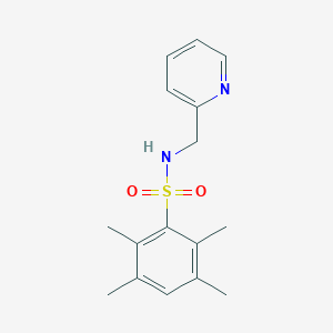 molecular formula C16H20N2O2S B497467 2,3,5,6-tetramethyl-N-(2-pyridinylmethyl)benzenesulfonamide CAS No. 799252-62-3