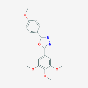 molecular formula C18H18N2O5 B497468 2-(4-Methoxyphenyl)-5-(3,4,5-trimethoxyphenyl)-1,3,4-oxadiazole CAS No. 923250-52-6